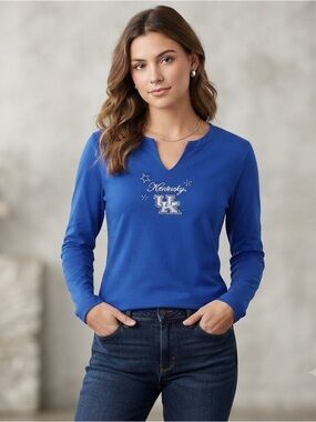 Kentucky Blue Long Sleeve Women's Tee - University of Kentucky